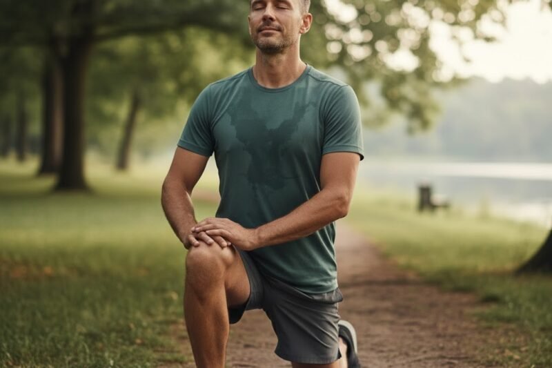 Few minutes Gentle yoga to relax legs after a run