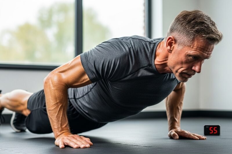 Your fitness level is elite if you can do this many pushups without stopping at 55